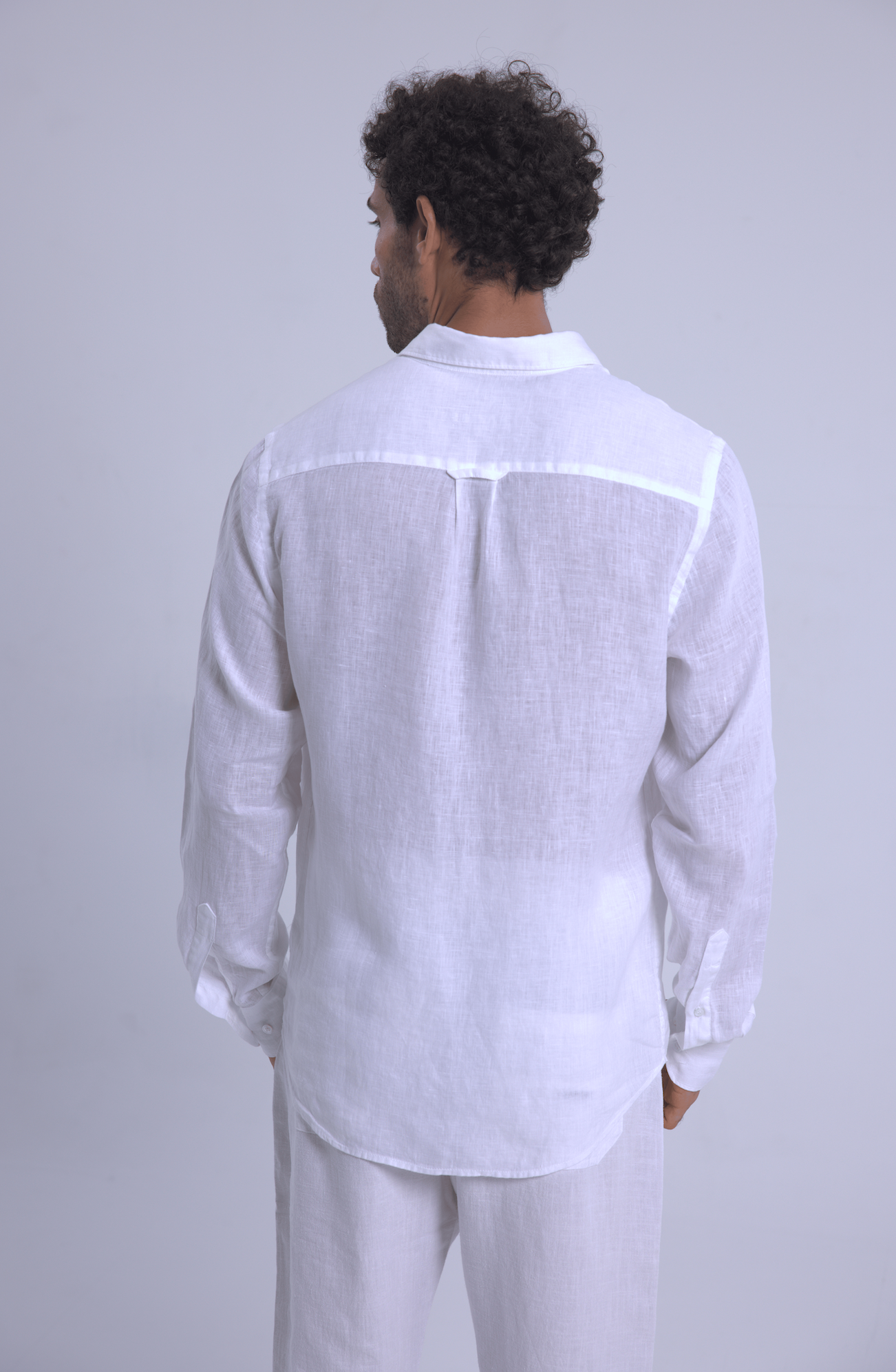 Long sleeve WHITE linen shirt