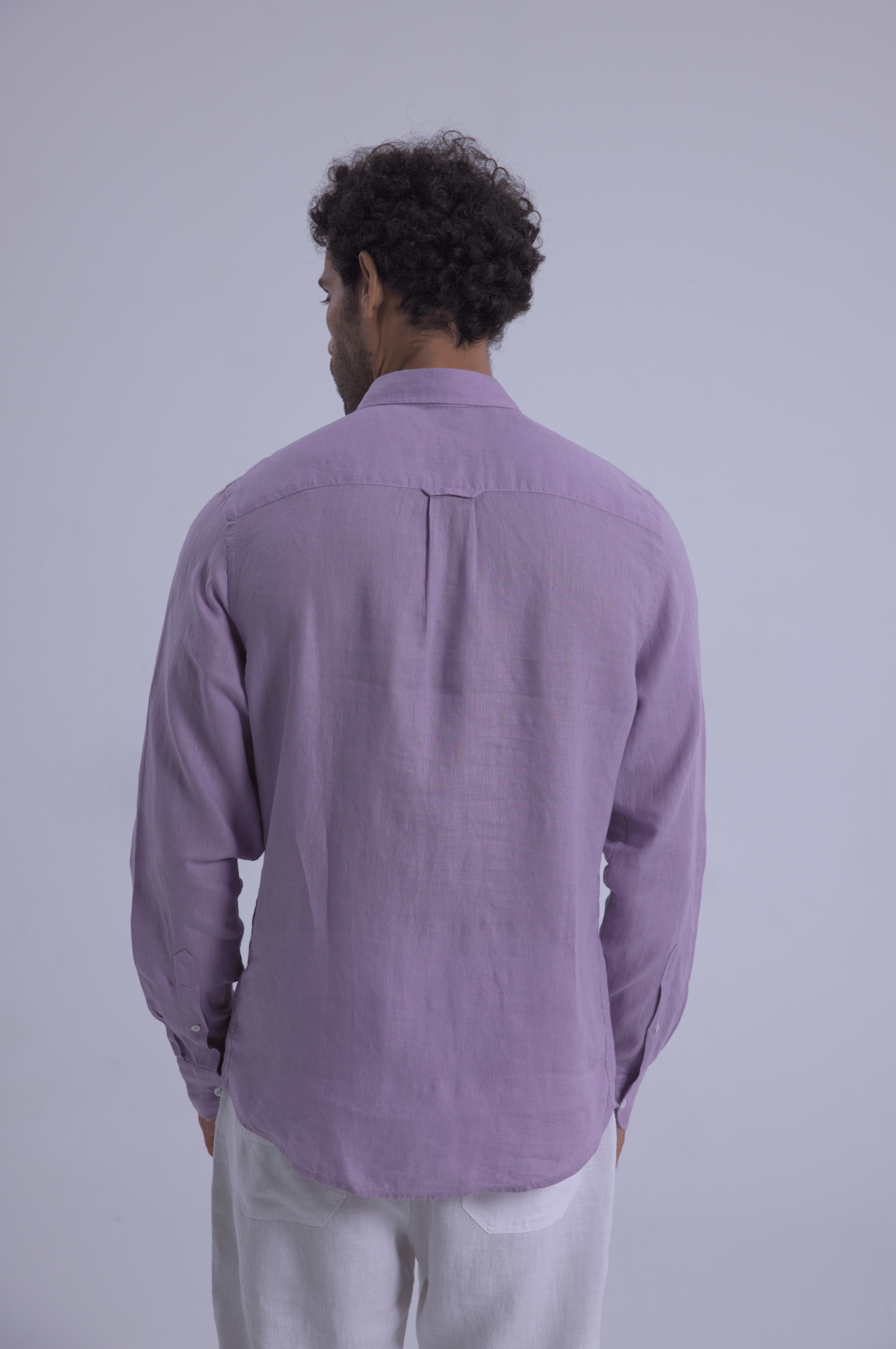 Long sleeve LAVANDER linen shirt